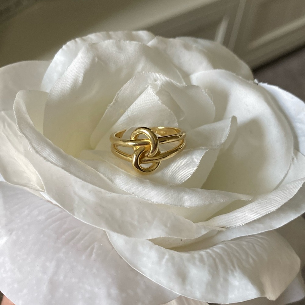 Gold Loop Ring - image 1